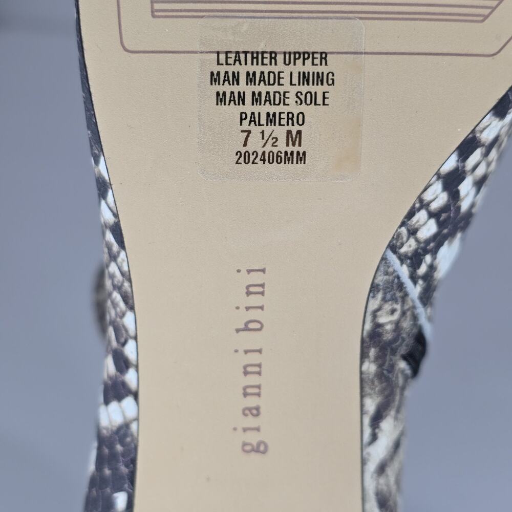 Gianni Bini Women’s Ankle Boots 7.5 Snake Print Side Zip Pointed Toe Kitten Heel - Picture 10 of 11